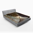 thumbnail image 1 of Ambesonne Urban Fitted Sheet, Corridor Concrete Rustic, Full Size, Purple Brown, 1 of 2
