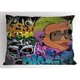 thumbnail image 1 of Ambesonne Urban Graffiti Pillow Sham, Hip Hop Design, 26" X 20", Multicolor, 1 of 2