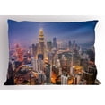 thumbnail image 1 of Ambesonne Urban Pillow Sham, City Skyline District, 26" X 20", Orange Yellow Blue, 1 of 2