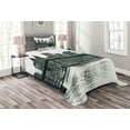 thumbnail image 1 of Ambesonne Urban Quilted Bedspread Set 2 Pcs, Brooklyn Bridge Sunset, Twin Size, Black and White, 1 of 3