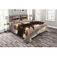 thumbnail image 1 of Ambesonne Urban Quilted Bedspread Set 3 Pcs, Surreal Evening Big Ben, King Size, Cinnamon Grey, 1 of 3