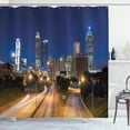 thumbnail image 1 of Ambesonne Urban Shower Curtain, Atlanta Skyline Twilight, 69"Wx84"L, Multicolor, 1 of 3