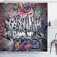thumbnail image 1 of Ambesonne Urban Shower Curtain, Graffiti Grunge Wall Art, 69"Wx70"L, Multicolor, 1 of 5