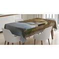thumbnail image 1 of Ambesonne Urban Tablecloth Rectangular Table Cover, Brick Arches Dry Tortugas, 60"x90", Brown, 1 of 4