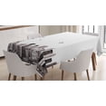 thumbnail image 1 of Ambesonne Urban Tablecloth Rectangular Table Cover, Cityscape of New York, 60"x90", White and Grey, 1 of 4