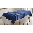 thumbnail image 1 of Ambesonne Usa Tablecloth Rectangular Table Cover, Chicago Skyline Night, 60"x90", Violet Blue, 1 of 4