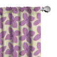 thumbnail image 1 of Ambesonne Valentine Curtains, Fresh Floret Buds, Pair of 28"x63", Yellow Violet, 1 of 5