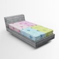 thumbnail image 1 of Ambesonne Valentine Fitted Sheet, Hearts Dots Colorful, Twin XL Size, Multicolor, 1 of 3