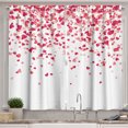 thumbnail image 1 of Ambesonne Valentine Kitchen Curtains, Small Scattered Hearts, 55"x45", Dark Pink Blush White, 1 of 3