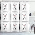 thumbnail image 1 of Ambesonne Valentine Shower Curtain, Arrow Hearts Pattern, 69"Wx84"L, Black White Pink, 1 of 5