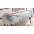 thumbnail image 1 of Ambesonne Valentine Tablecloth Rectangular Table Cover, Hipster Giraffe, 60"x90", Pale Blue Pale Pink, 1 of 4