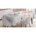 thumbnail image 1 of Ambesonne Valentine Tablecloth Rectangular Table Cover, Romantic Cyclist Girl, 60"x90", Red Black White, 1 of 4
