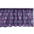 thumbnail image 1 of Ambesonne Valentine Window Valance, Romantic Striped Hearts, 54" X 18", Quartz Lilac, 1 of 3