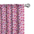 thumbnail image 1 of Ambesonne Valentine's Day 4-Panel Curtains, Hearts in Geometric, 56"x95", Pink Fuchsia and Salmon, 1 of 4