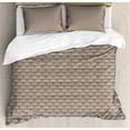 thumbnail image 1 of Ambesonne Valentine's Day Duvet Cover Set, Love Birds Kiss, King, Apricot Red and Grey, 1 of 3