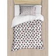 thumbnail image 1 of Ambesonne Valentine's Day Duvet Cover Sets, Cupid Angels Hearts, 2-Twin, Charcoal Grey Vermilion, 1 of 3