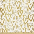 thumbnail image 1 of Ambesonne Valentine's Day Fabric by the Yard Upholstery, Celebration Love, 3 Yards, Pale Coffee White, 1 of 5
