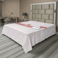 thumbnail image 1 of Ambesonne Valentine's Day Flat Sheet, Loading Love Meter, King Size, Coral Pale Pink, 1 of 1
