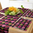 thumbnail image 1 of Ambesonne Valentine's Day Table Runner & Placemats, Dots and Hearts, Placemat 4 pcs + Runner 14"x72", Ruby Pink, 1 of 2