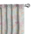 thumbnail image 1 of Ambesonne Valentines Curtains, Flowers and Paisley, Pair of 28"x84", Multicolor, 1 of 5