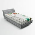 thumbnail image 1 of Ambesonne Valentines Day Fitted Sheet, Flower with Leaf, Twin Size, Multicolor, 1 of 2