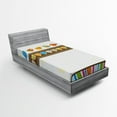 thumbnail image 1 of Ambesonne Valentines Fitted Sheet, Birds Hearts Stripes, Twin Size, Multicolor, 1 of 2