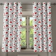 thumbnail image 1 of Ambesonne Valentines Grommet Curtain, Arrows of Cupid, 50" x 63", Black Red White, 1 of 6