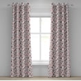 thumbnail image 1 of Ambesonne Valentines Grommet Curtain, Ornate Hearts, 50" x 84", Orange Red Black, 1 of 6