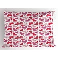 thumbnail image 1 of Ambesonne Valentines Pillow Sham, Affection, 26" X 20", Pink Ruby Dried Rose, 1 of 2