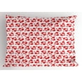 thumbnail image 1 of Ambesonne Valentines Pillow Sham, Flowers Valentines Day, 26" X 20", Dark Coral White, 1 of 2