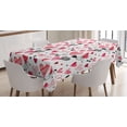 thumbnail image 1 of Ambesonne Valentines Tablecloth Rectangular Table Cover, Doodle Heart Designs, 60"x84", Black Red Pink, 1 of 4