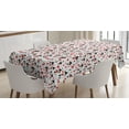 thumbnail image 1 of Ambesonne Valentines Tablecloth Rectangular Table Cover, Ornate Hearts, 52"x70", Orange Red Black, 1 of 4