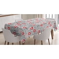 thumbnail image 1 of Ambesonne Valentines Tablecloth Rectangular Table Cover, Romantic Hearty, 60"x90", Vermilion and Black, 1 of 4