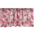 thumbnail image 1 of Ambesonne Valentines Window Valance, Heart Shapes Cookies, 54" X 18", Pale Brown Pale Pink, 1 of 3