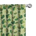 thumbnail image 1 of Ambesonne Vegetable Window Curtains, Broccoli Pattern Veggies, Each 28" W x 63" L, Green Pale Green, 1 of 4