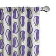 thumbnail image 1 of Ambesonne Vegetable 4-Panel Curtains, Eggplants Aubergine Art, 56"x63", Blue Violet and Olive Green, 1 of 1