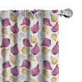 thumbnail image 1 of Ambesonne Vegetable 4-Panel Curtains, Onion Shallot and Garlic, 56"x84", Fuchsia Sand Brown, 1 of 4