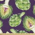 thumbnail image 1 of Ambesonne Vegetable Art Fabric by the Yard Upholstery, Artichokes Purple, 3 Yards, Fern Green Plum, 1 of 4
