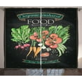 thumbnail image 1 of Ambesonne Vegetable Curtains 2 Panel Set, Chalkboard Food Veggies, 108" x 108", Multicolor, 1 of 3