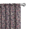 thumbnail image 1 of Ambesonne Vegetable Curtains, Mushrooms Onion Rings, Pair of 28"x63", Multicolor, 1 of 5