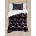 thumbnail image 1 of Ambesonne Vegetable Duvet Cover Sets, Eggplants with Flowers, 2-Twin, Charcoal Grey Eggplant, 1 of 3