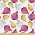 thumbnail image 1 of Ambesonne Vegetable Fabric by the Yard Upholstery, Onion Shallot and Garlic, 10 Yards, Fuchsia Sand Brown, 1 of 1