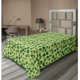 thumbnail image 1 of Ambesonne Vegetable Flat Sheet, Broccoli Pattern Veggies, Twin Size, Green Pale Green, 1 of 1