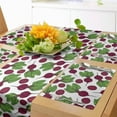 thumbnail image 1 of Ambesonne Vegetable Table Runner & Placemats, Organic Ripe Beet Plants, Placemat 4 pcs + Runner 16"x72", White Maroon Fern Green, 1 of 2