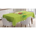 thumbnail image 1 of Ambesonne Vegetable Tablecloth Rectangular Table Cover, Greek Salad Funny, 52"x70", Multicolor, 1 of 4