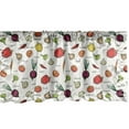 thumbnail image 1 of Ambesonne Vegetable Valance Pack of 2, Organic Cooking Food Art, 54"X12", Multicolor, 1 of 4