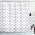 thumbnail image 1 of Ambesonne Vegetables Shower Curtain, Monochrome Beet Pattern, 69"Wx84"L, Quartz and White, 1 of 5