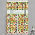 thumbnail image 1 of Ambesonne Vegetables Valance & Curtain, Smile Kawaii Veggies, 55"x36", Multicolor, 1 of 7