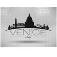 thumbnail image 1 of Ambesonne Venice Jigsaw Puzzle Durable Cardboard, Contemporary Italian Skyline, 1000 pcs, Pale Grey Charcoal Grey, 1 of 1