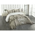 thumbnail image 1 of Ambesonne Venice Quilted Bedspread Set 3 Pcs, Old Venice Vintage Photo, King Size, Eggshell, 1 of 5